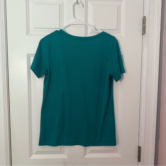 Nike Teal Short Sleeve V-Neck Tee - Picture 4 of 4